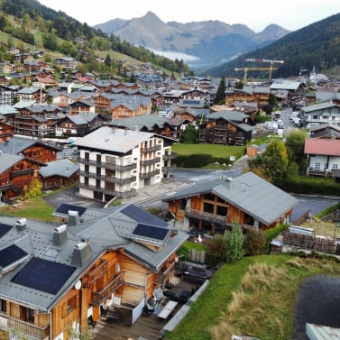 Newly installed solar panels on our Les Gets Chalet