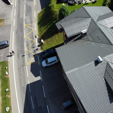 Newly installed solar panels on our Les Gets Chalet