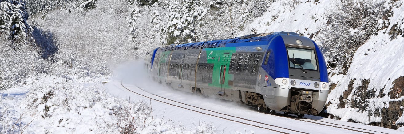 Train to Les Gets, France