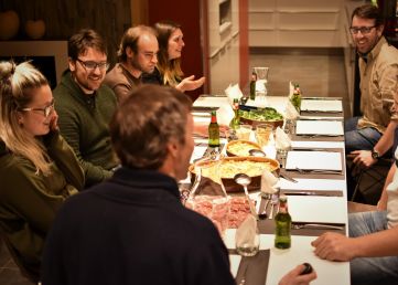 Guests being served in a Les Gets chalet